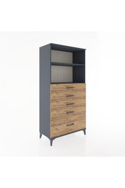 Hyperion Dolap 2 Raflı 5 Çekmeceli 88x44x182 - S57M040V6B