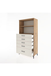 Hyperion Dolap 2 Raflı 5 Çekmeceli 88x44x182 - S57M040V7B