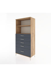 Hyperion Dolap 2 Raflı 5 Çekmeceli 88x44x182 - S57M040V8B