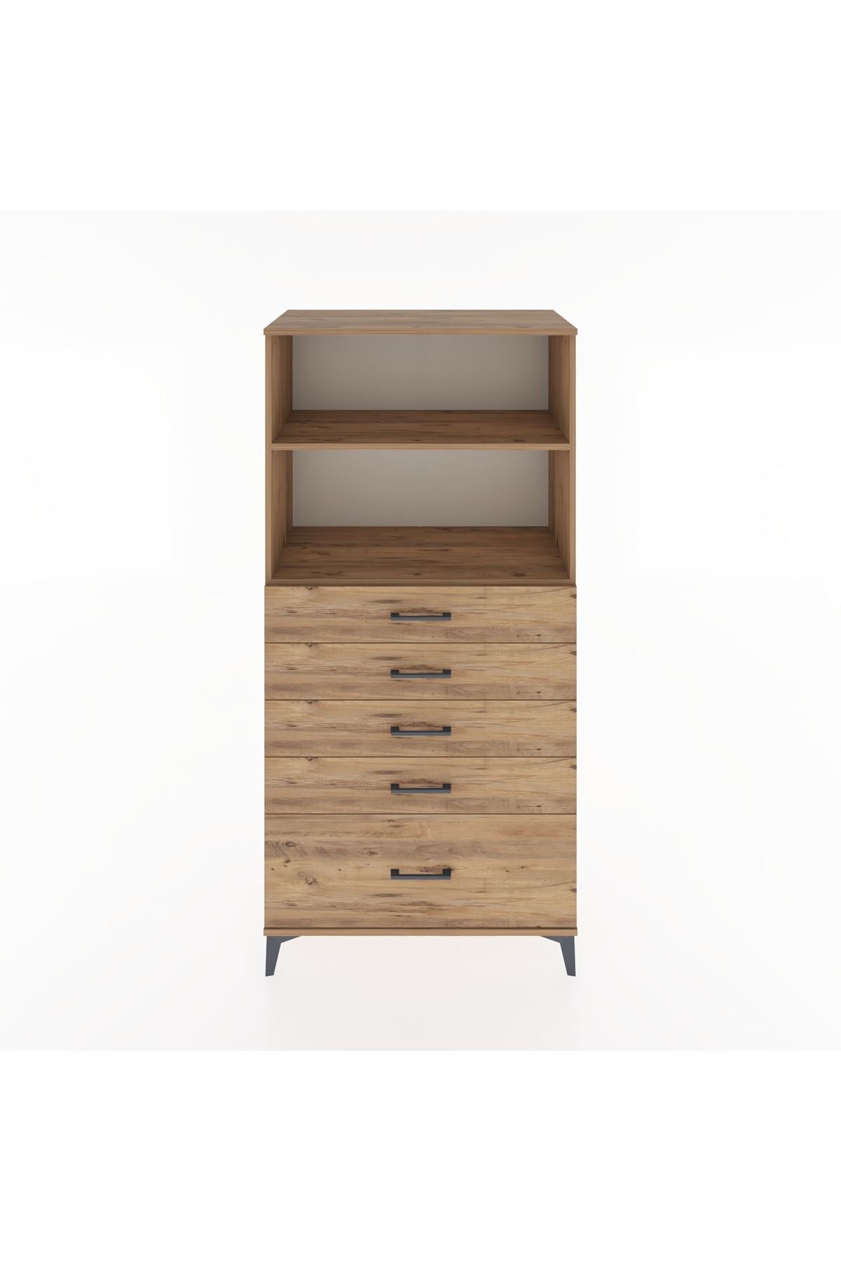 Hyperion Dolap 2 Raflı 5 Çekmeceli 88x44x182 - S57M040V9B