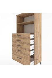 Hyperion Dolap 2 Raflı 5 Çekmeceli 88x44x182 - S57M040V9B
