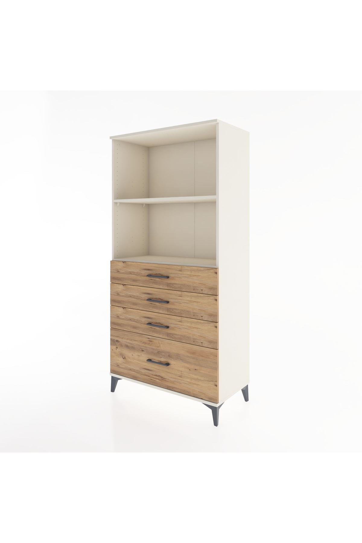 Hyperion Dolap 2 Raflı 4 Çekmeceli 88x44x182 - S57M041V3B
