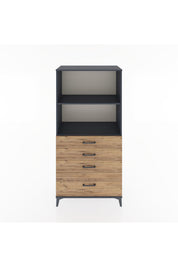 Hyperion Dolap 2 Raflı 4 Çekmeceli 88x44x182 - S57M041V6B
