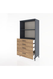 Hyperion Dolap 2 Raflı 4 Çekmeceli 88x44x182 - S57M041V6B