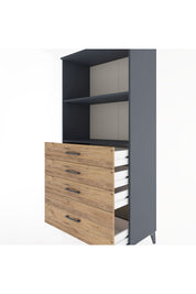 Hyperion Dolap 2 Raflı 4 Çekmeceli 88x44x182 - S57M041V6B