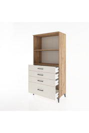 Hyperion Dolap 2 Raflı 4 Çekmeceli 88x44x182 - S57M041V7B