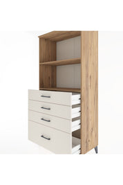 Hyperion Dolap 2 Raflı 4 Çekmeceli 88x44x182 - S57M041V7B