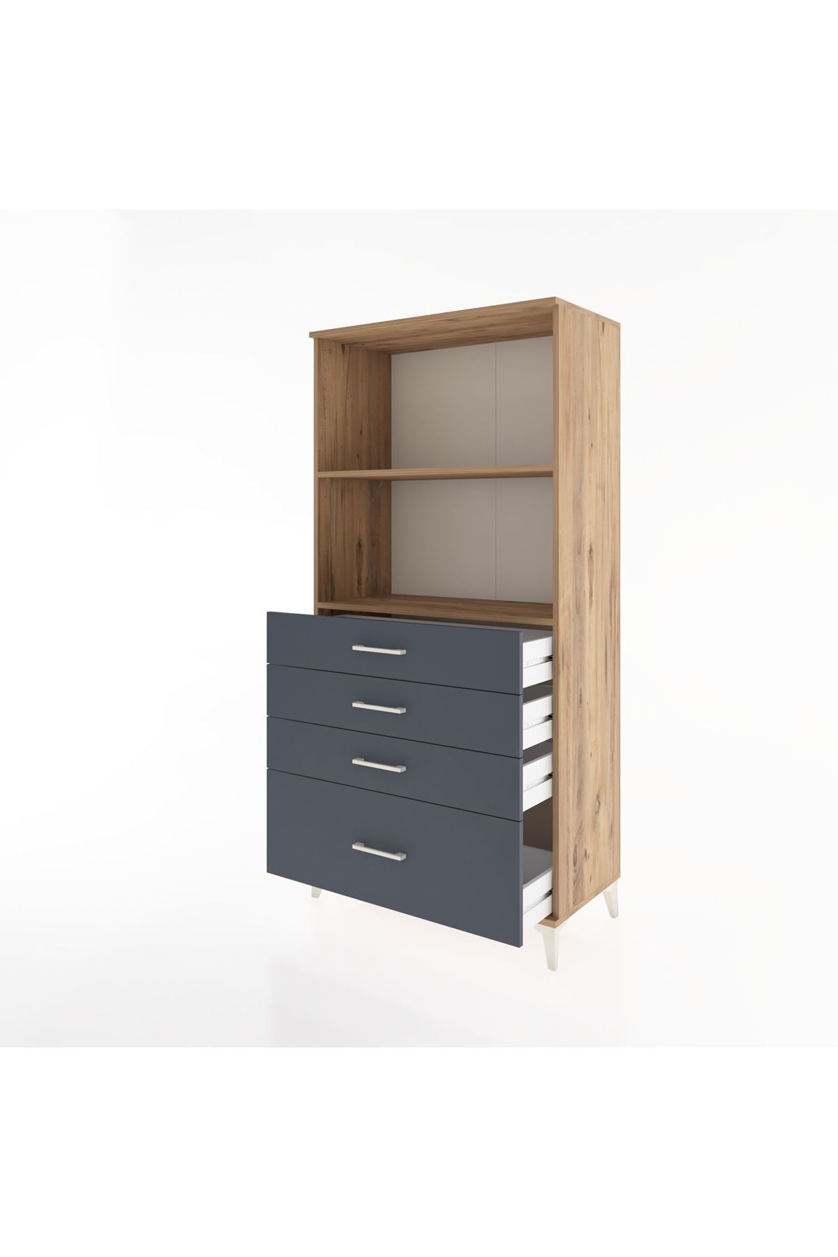 Hyperion Dolap 2 Raflı 4 Çekmeceli 88x44x182 - S57M041V8B