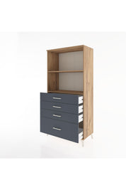 Hyperion Dolap 2 Raflı 4 Çekmeceli 88x44x182 - S57M041V8B