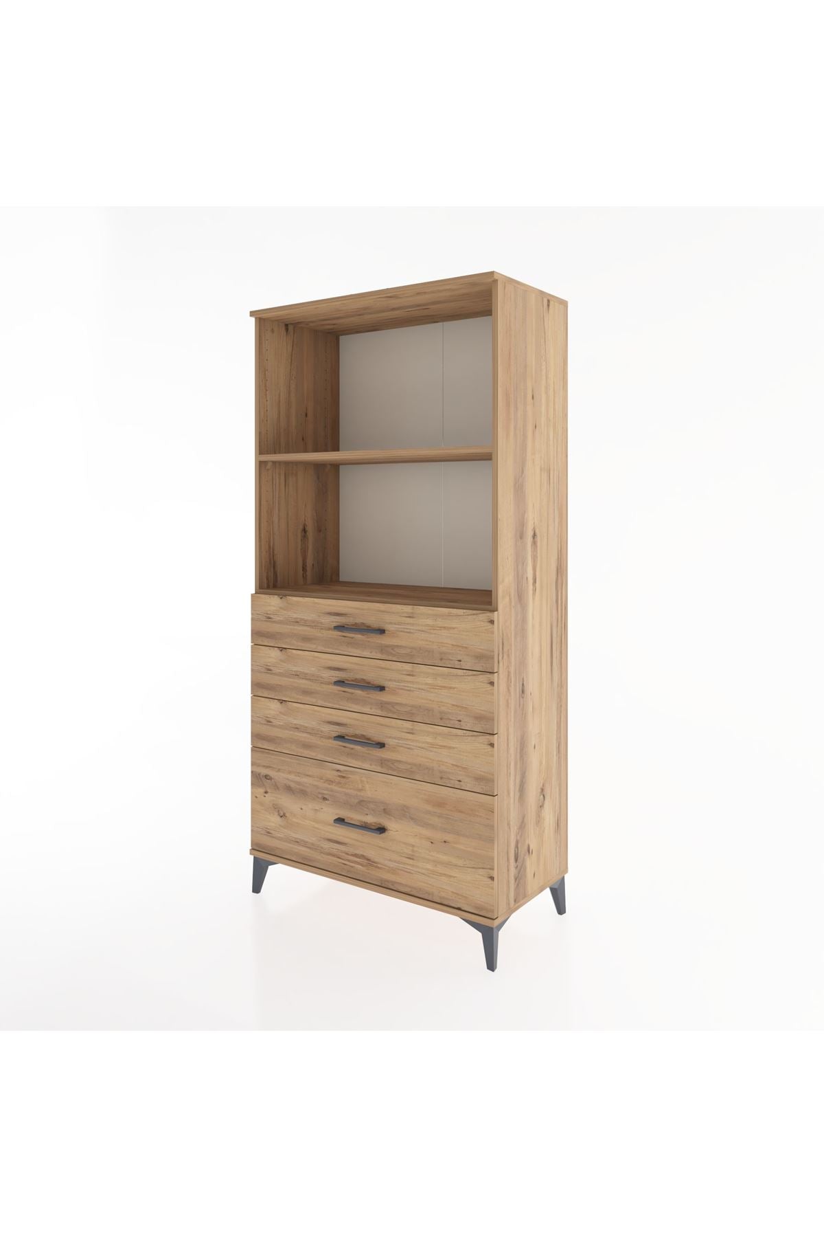 Hyperion Dolap 2 Raflı 4 Çekmeceli 88x44x182 - S57M041V9B