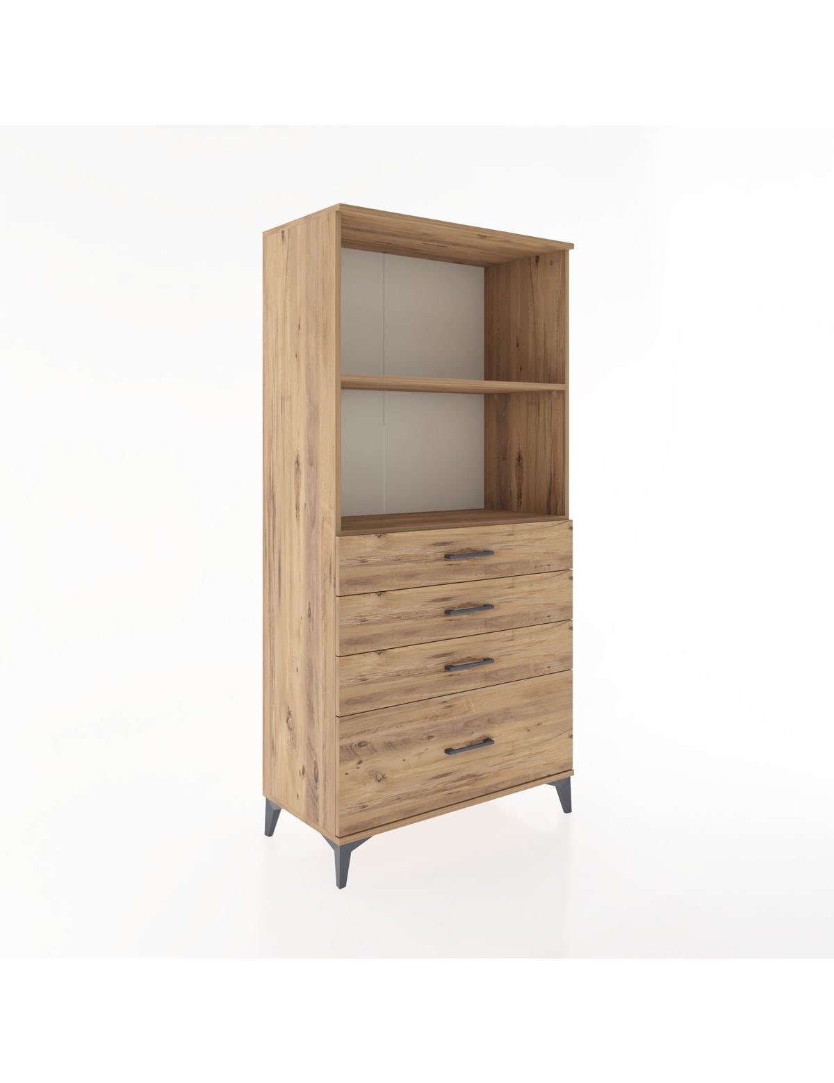 Hyperion Dolap 2 Raflı 4 Çekmeceli 88x44x182 - S57M041V9B