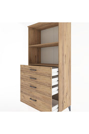 Hyperion Dolap 2 Raflı 4 Çekmeceli 88x44x182 - S57M041V9B
