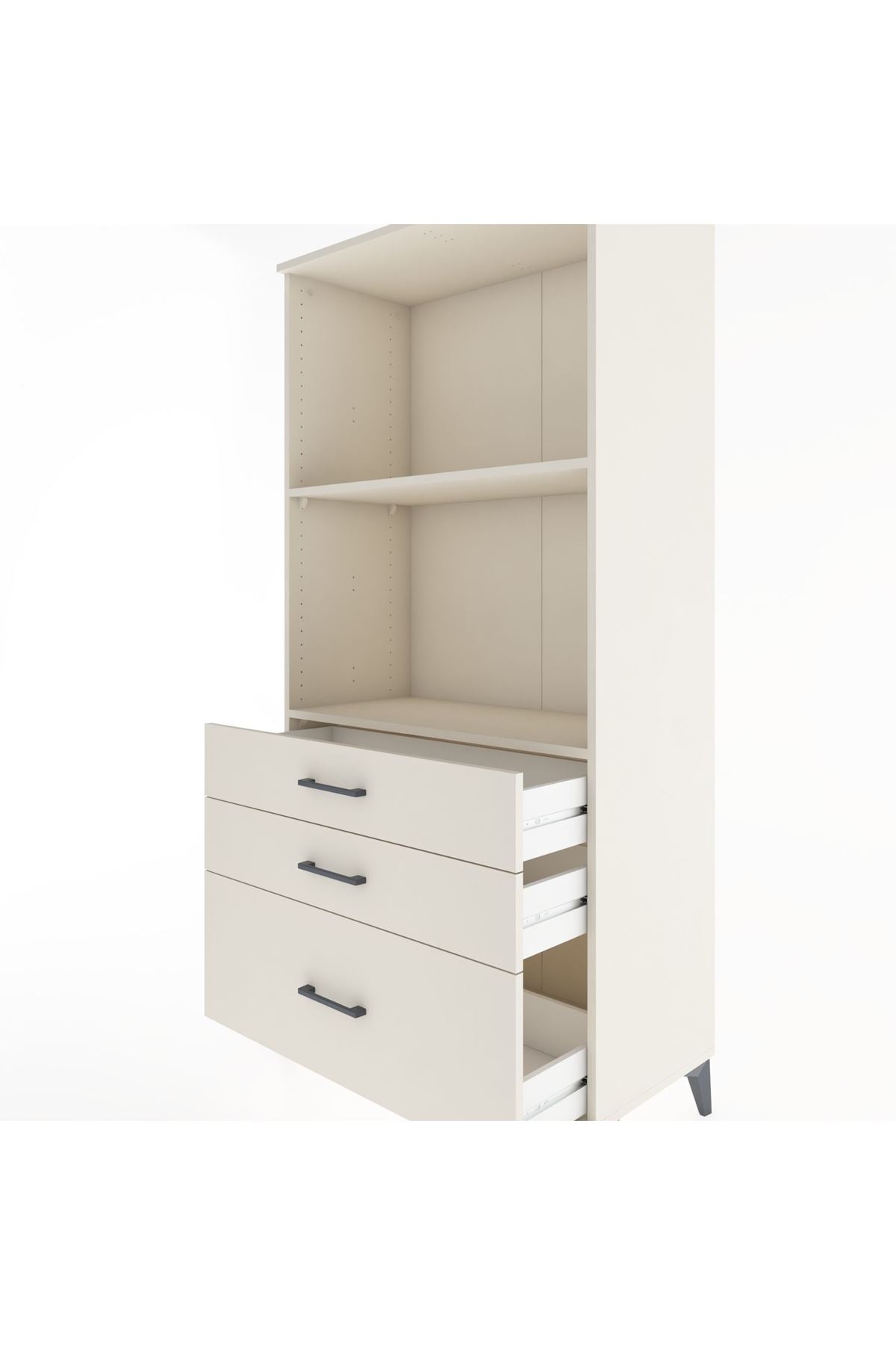 Hyperion Dolap 2 Raflı 3 Çekmeceli 88x44x182 - S57M042V1B