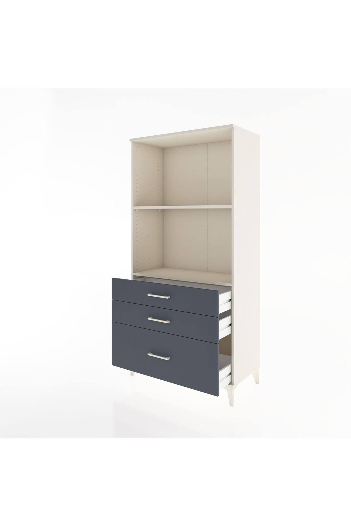 Hyperion Dolap 2 Raflı 3 Çekmeceli 88x44x182 - S57M042V2B