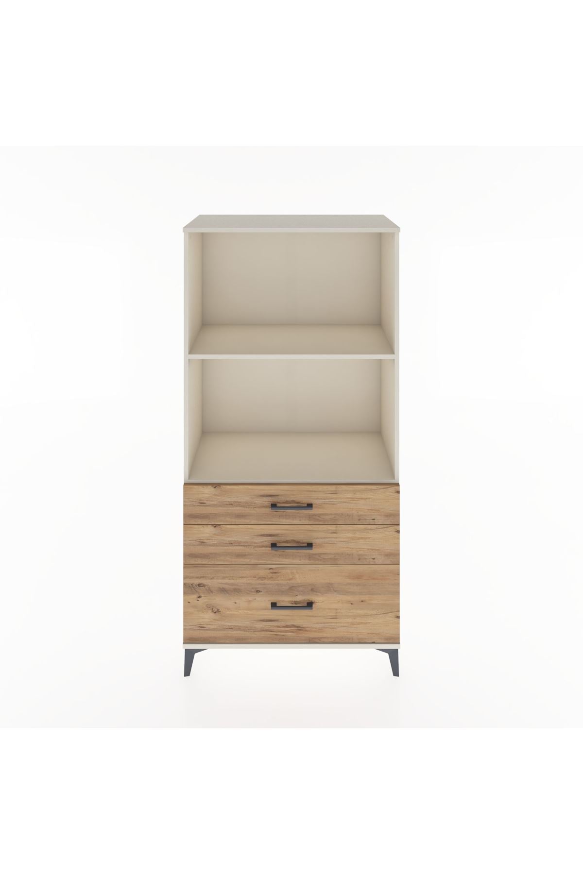 Hyperion Dolap 2 Raflı 3 Çekmeceli 88x44x182 - S57M042V3B