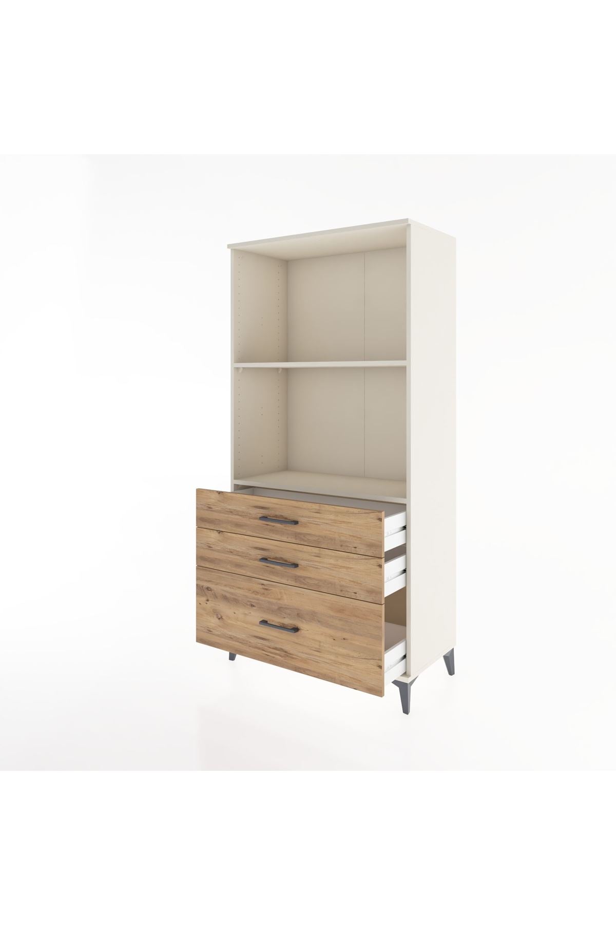 Hyperion Dolap 2 Raflı 3 Çekmeceli 88x44x182 - S57M042V3B