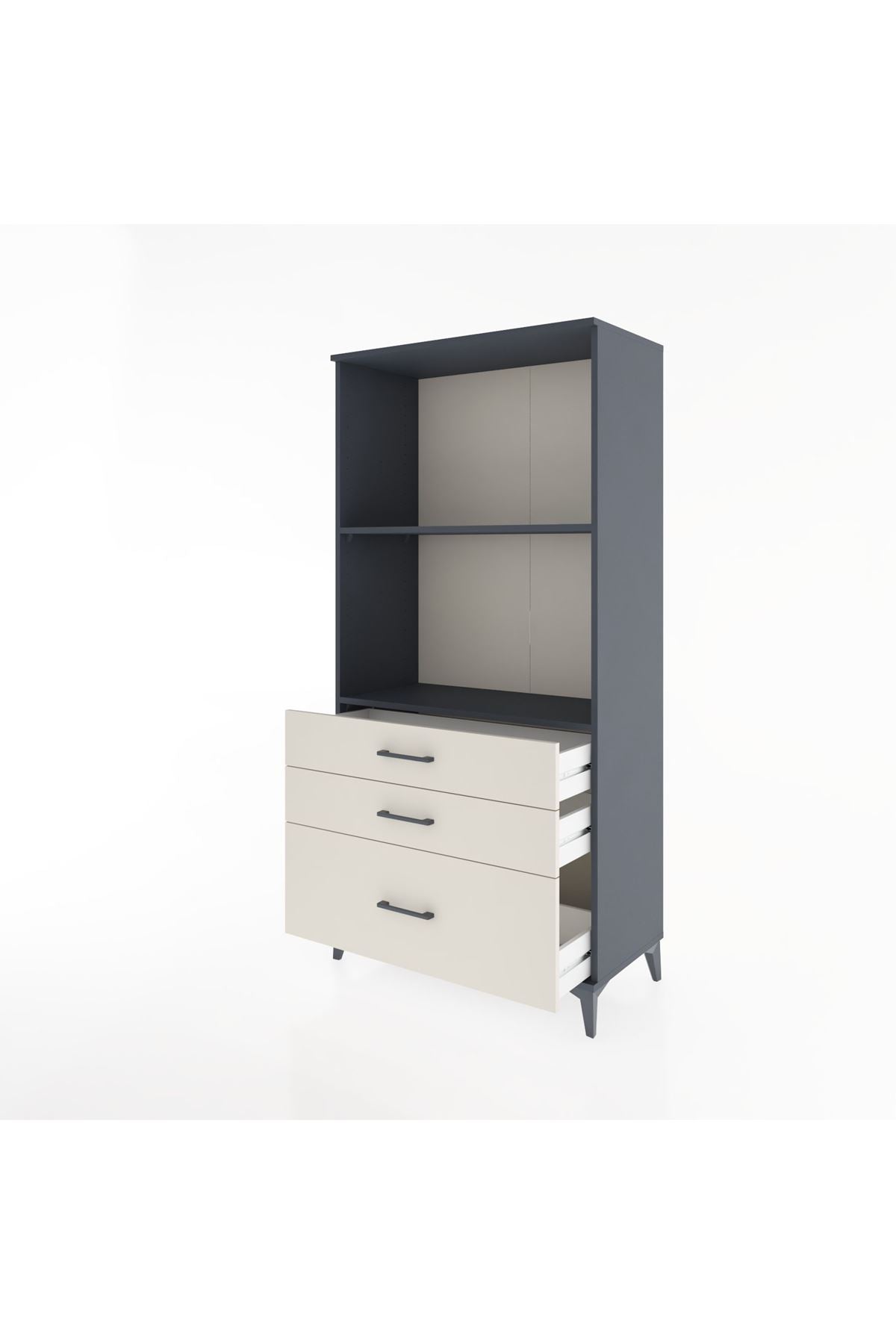 Hyperion Dolap 2 Raflı 3 Çekmeceli 88x44x182 - S57M042V4B
