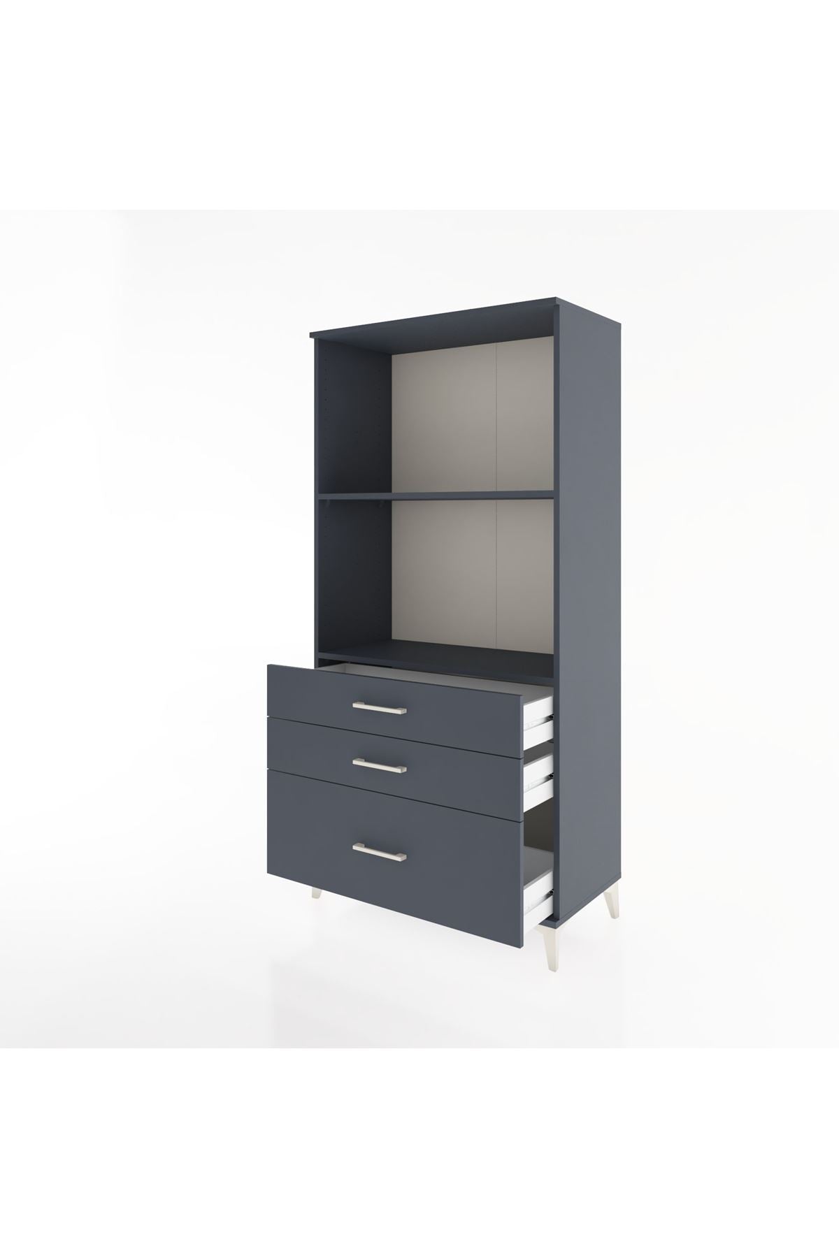 Hyperion Dolap 2 Raflı 3 Çekmeceli 88x44x182 - S57M042V5B