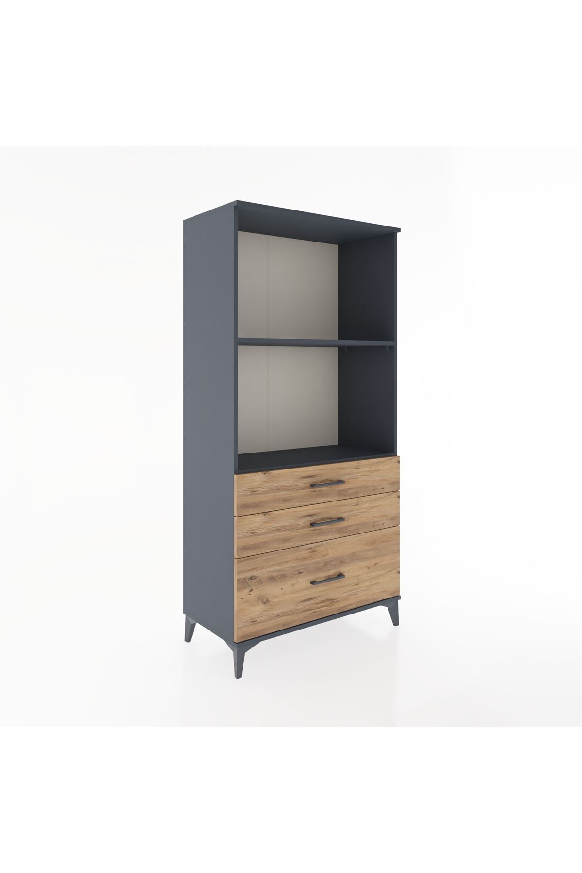 Hyperion Dolap 2 Raflı 3 Çekmeceli 88x44x182 - S57M042V6B