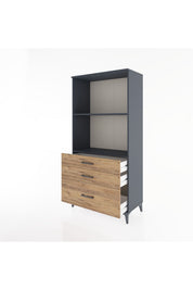 Hyperion Dolap 2 Raflı 3 Çekmeceli 88x44x182 - S57M042V6B