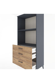 Hyperion Dolap 2 Raflı 3 Çekmeceli 88x44x182 - S57M042V6B