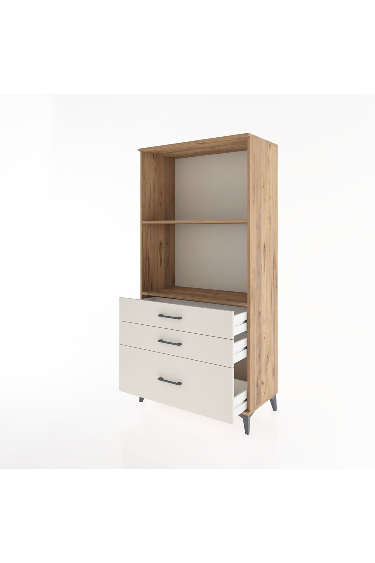 Hyperion Dolap 2 Raflı 3 Çekmeceli 88x44x182 - S57M042V7B