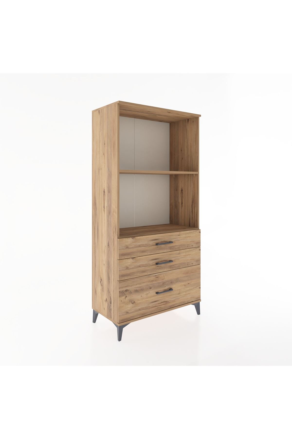 Hyperion Dolap 2 Raflı 3 Çekmeceli 88x44x182 - S57M042V9B