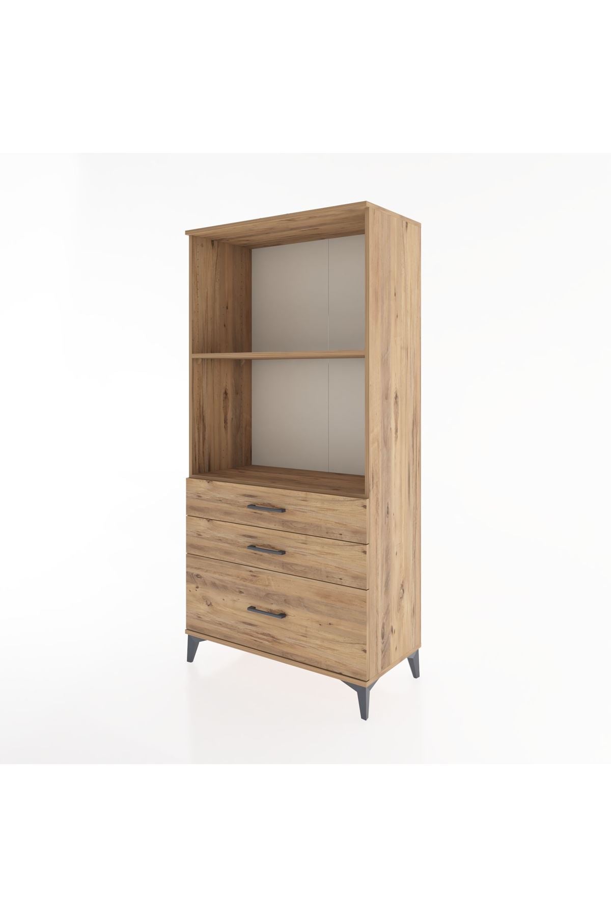 Hyperion Dolap 2 Raflı 3 Çekmeceli 88x44x182 - S57M042V9B