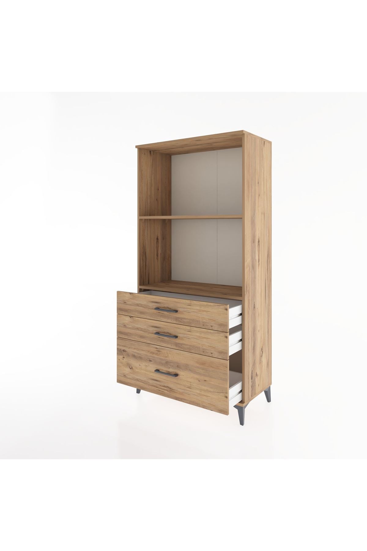 Hyperion Dolap 2 Raflı 3 Çekmeceli 88x44x182 - S57M042V9B