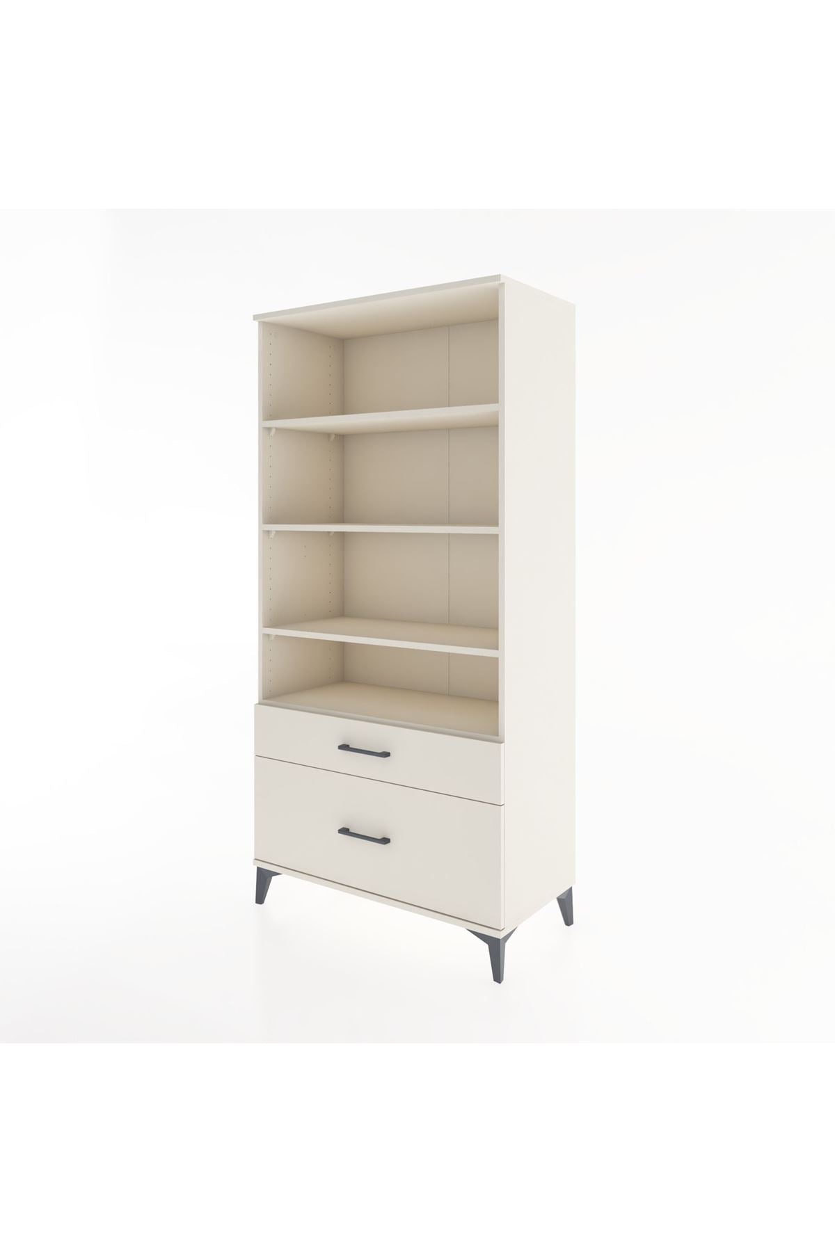 Hyperion Dolap 4 Raflı 2 Çekmeceli 88x44x182 - S57M043V1B