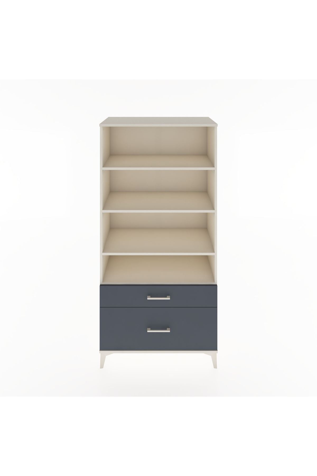 Hyperion Dolap 4 Raflı 2 Çekmeceli 88x44x182 - S57M043V2B