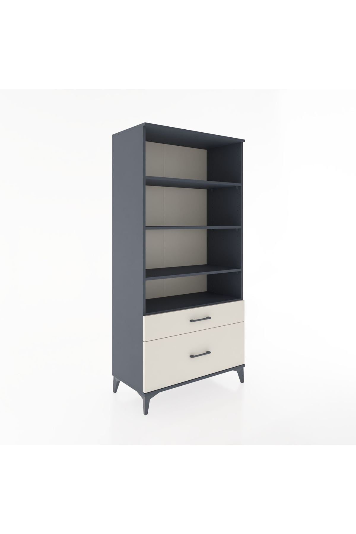 Hyperion Dolap 4 Raflı 2 Çekmeceli 88x44x182 - S57M043V4B