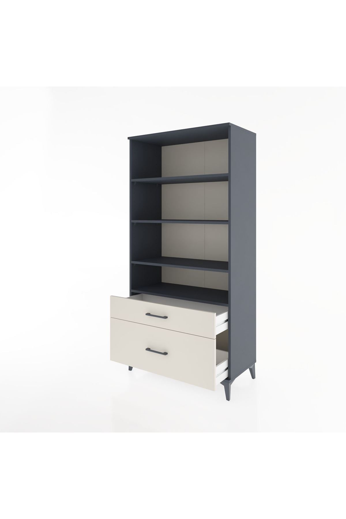 Hyperion Dolap 4 Raflı 2 Çekmeceli 88x44x182 - S57M043V4B