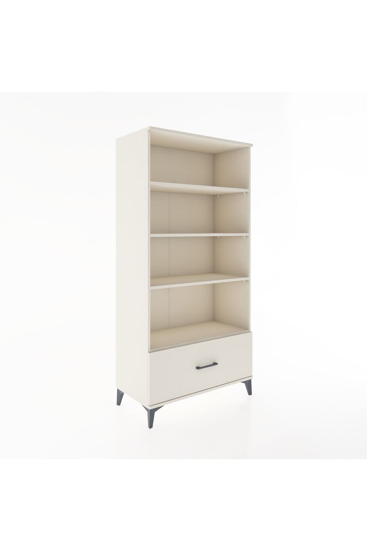 Hyperion Dolap 4 Raflı Tek Çekmeceli 88x44x182 - S57M044V1B