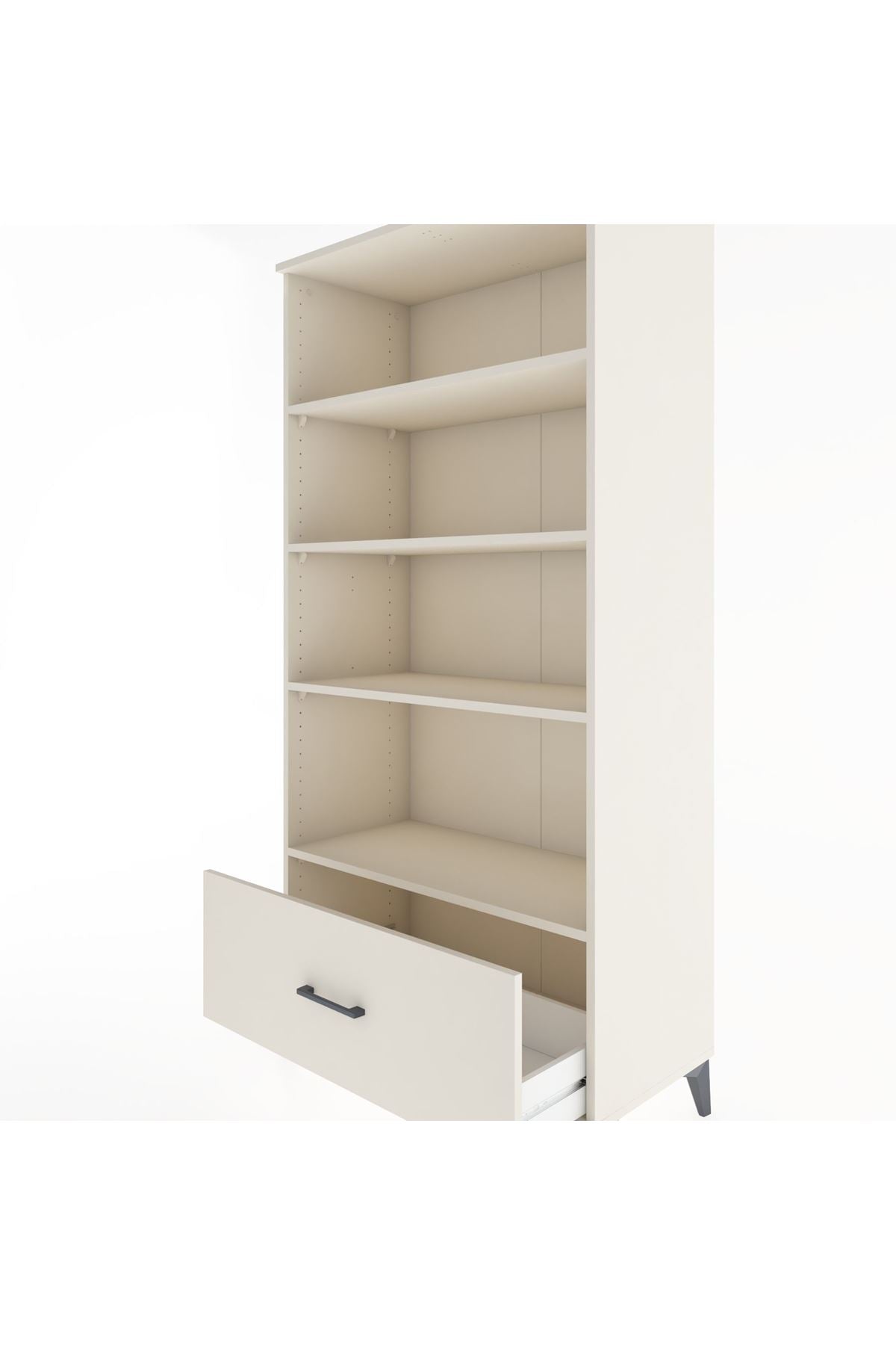 Hyperion Dolap 4 Raflı Tek Çekmeceli 88x44x182 - S57M044V1B