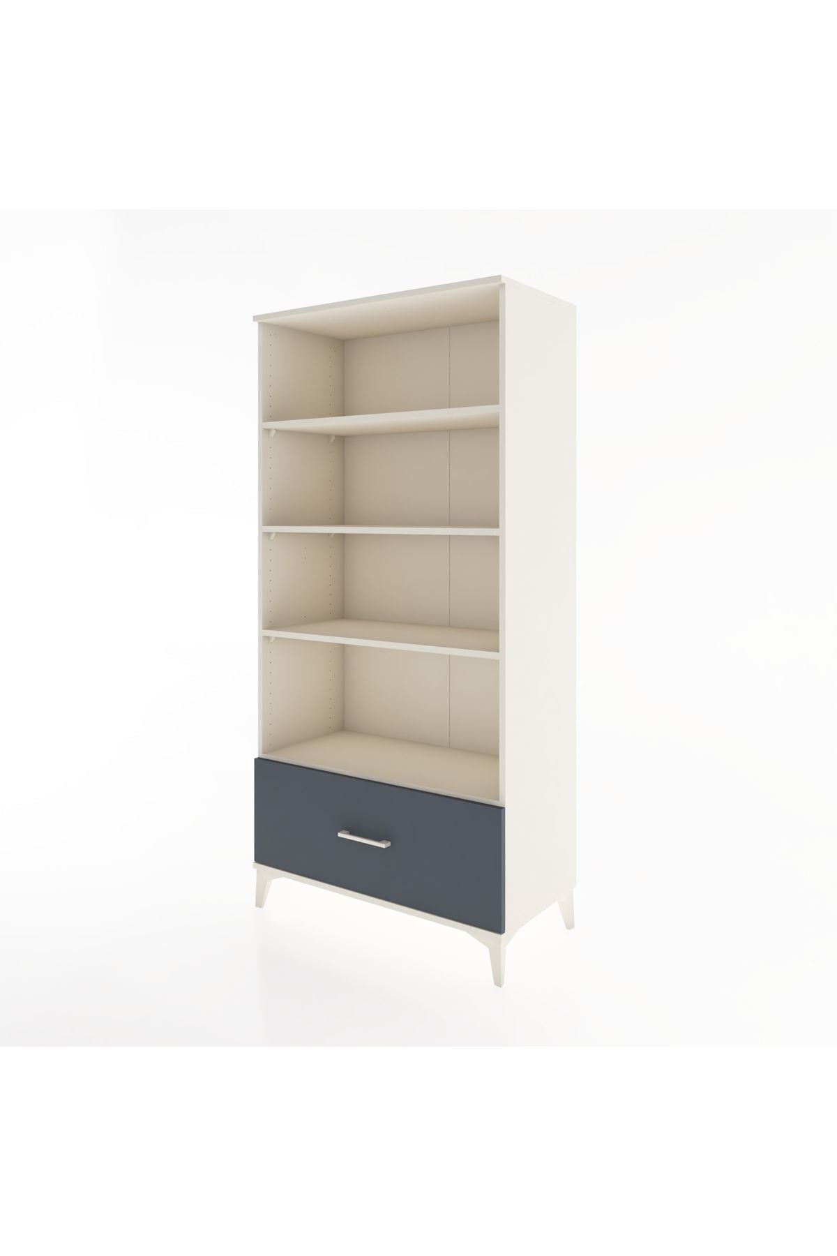 Hyperion Dolap 4 Raflı Tek Çekmeceli 88x44x182 - S57M044V2B