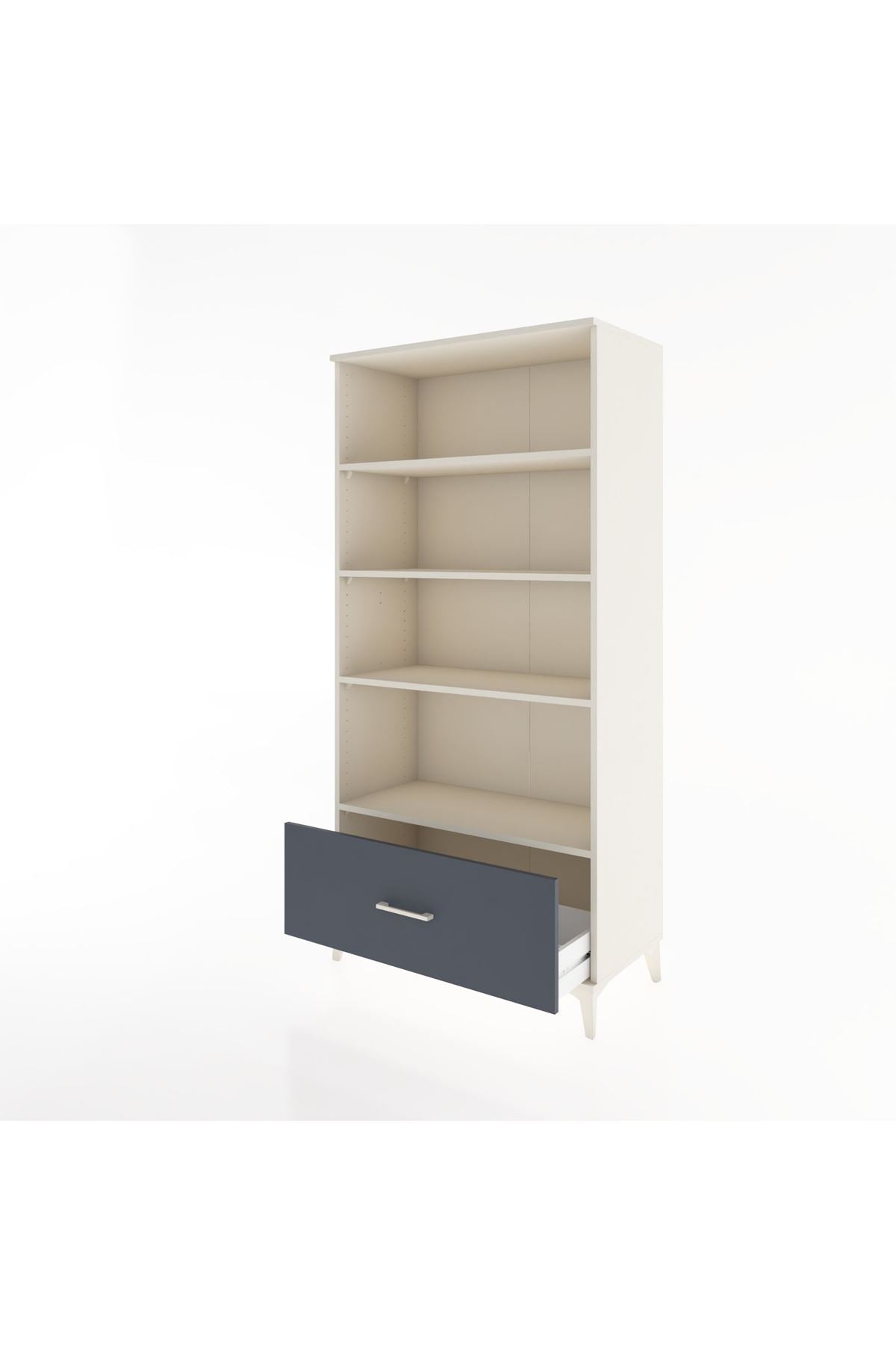Hyperion Dolap 4 Raflı Tek Çekmeceli 88x44x182 - S57M044V2B