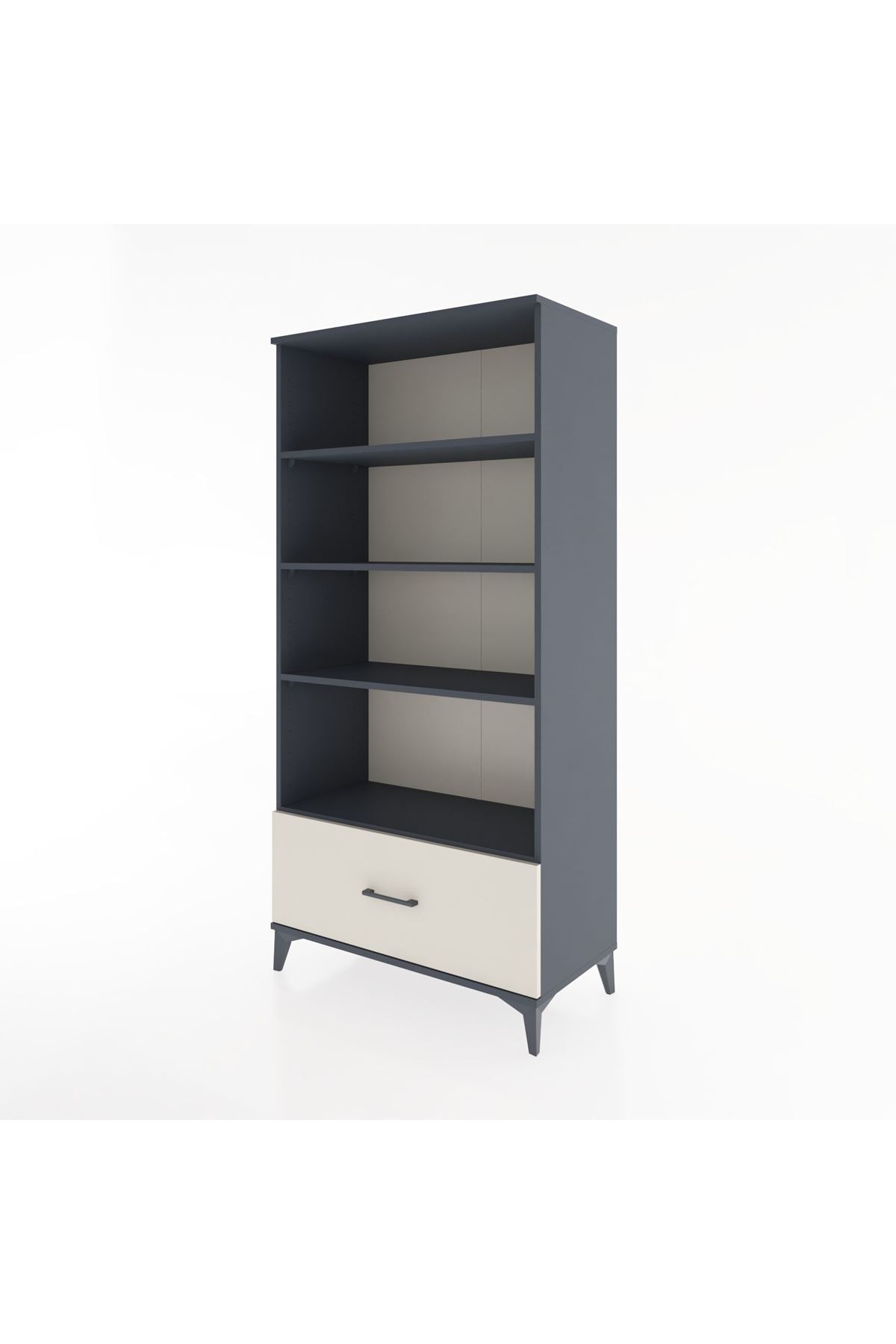 Hyperion Dolap 4 Raflı Tek Çekmeceli 88x44x182 - S57M044V4B