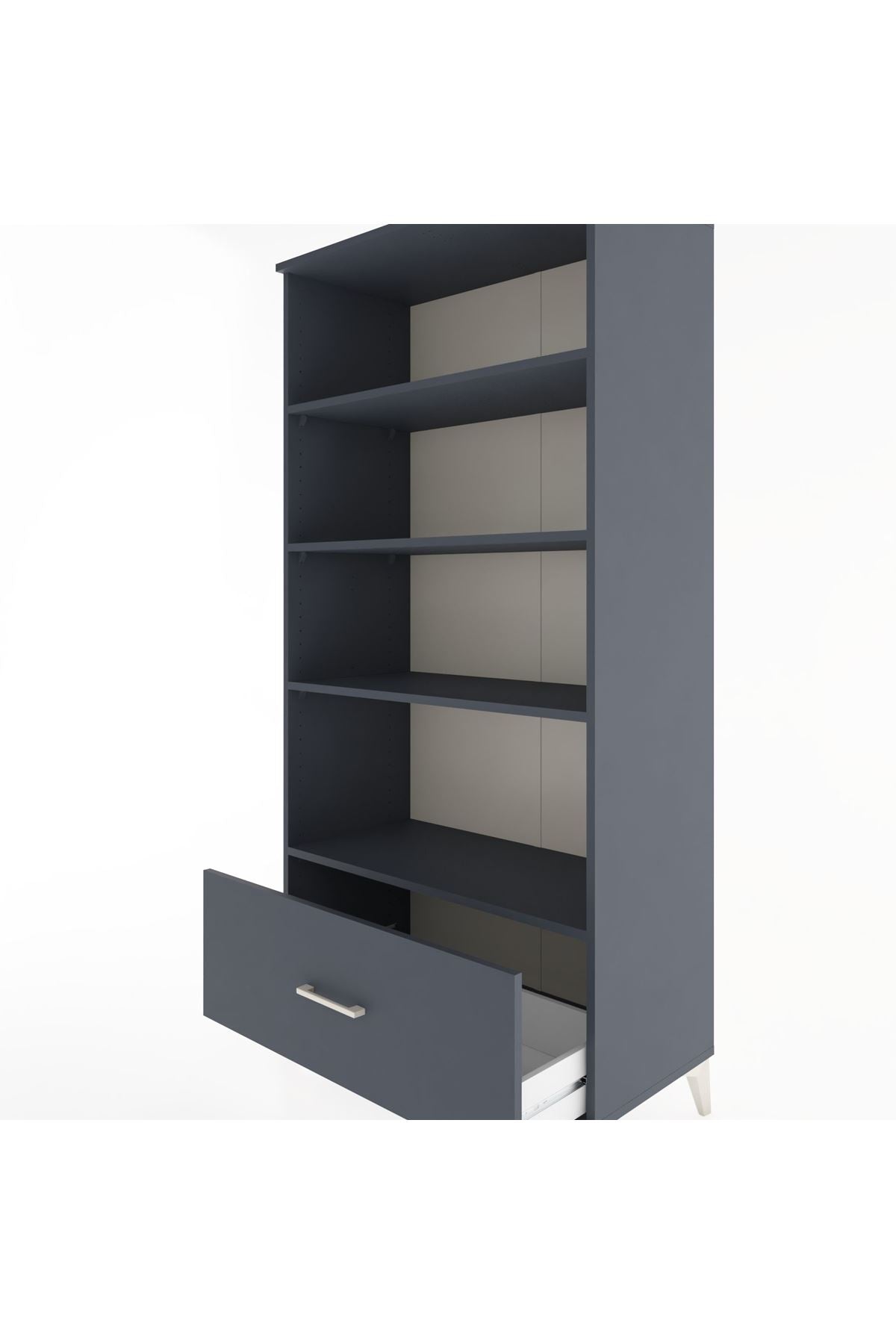 Hyperion Dolap 4 Raflı Tek Çekmeceli 88x44x182 - S57M044V5B