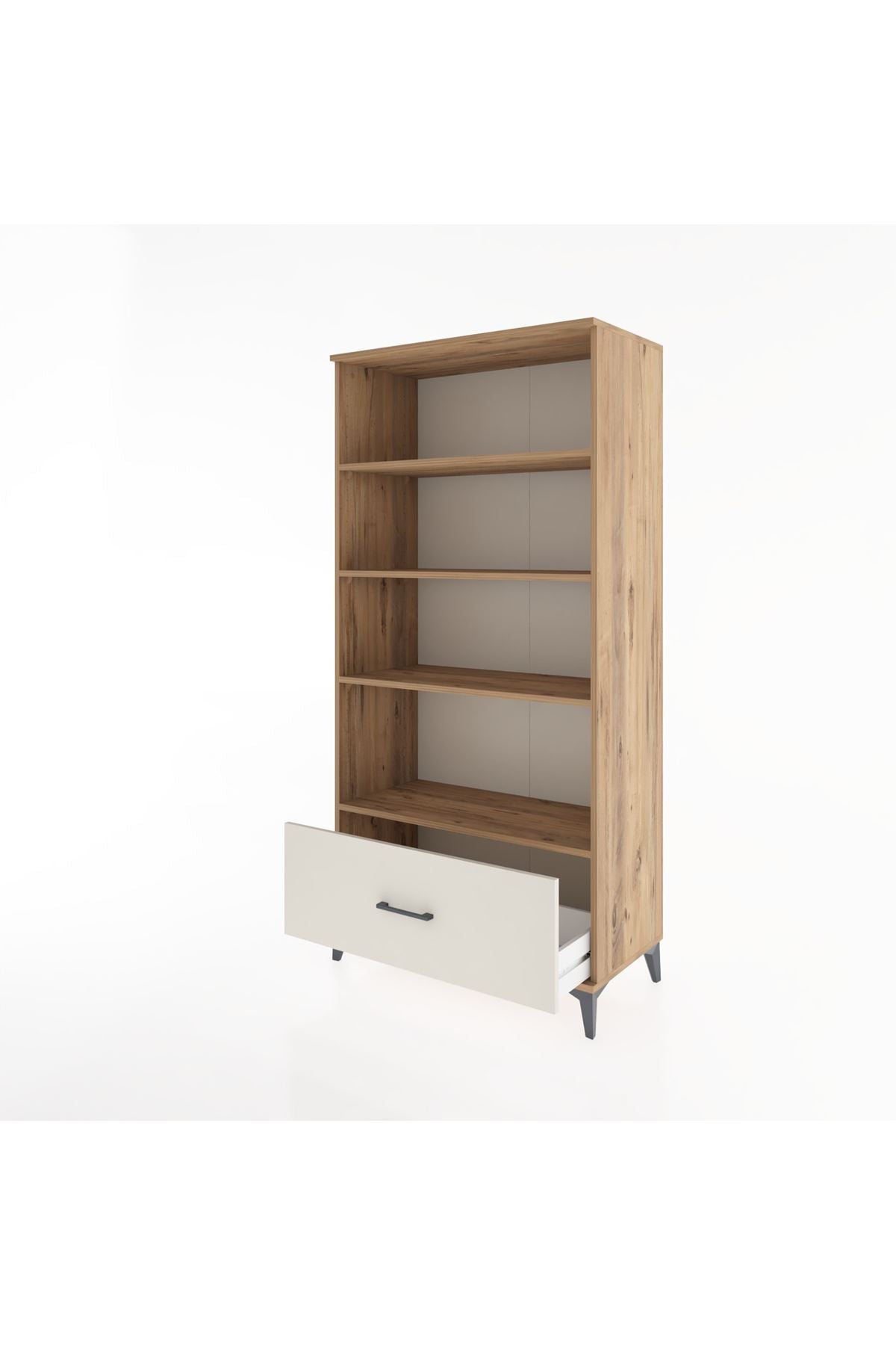 Hyperion Dolap 4 Raflı Tek Çekmeceli 88x44x182 - S57M044V7B