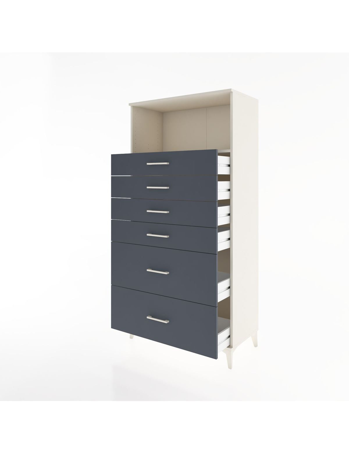 Hyperion Dolap Tek Raflı 6 Çekmeceli 88x44x182 - S57M045V2B