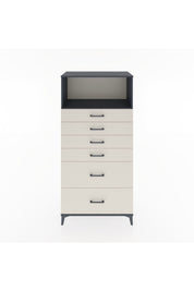 Hyperion Dolap Tek Raflı 6 Çekmeceli 88x44x182 - S57M045V4B