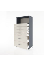Hyperion Dolap Tek Raflı 6 Çekmeceli 88x44x182 - S57M045V4B