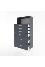 Hyperion Dolap Tek Raflı 6 Çekmeceli 88x44x182 - S57M045V5B