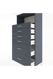 Hyperion Dolap Tek Raflı 6 Çekmeceli 88x44x182 - S57M045V5B