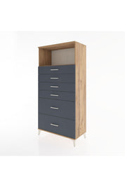 Hyperion Dolap Tek Raflı 6 Çekmeceli 88x44x182 - S57M045V8B