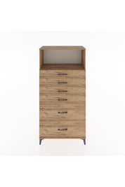 Hyperion Dolap Tek Raflı 6 Çekmeceli 88x44x182 - S57M045V9B