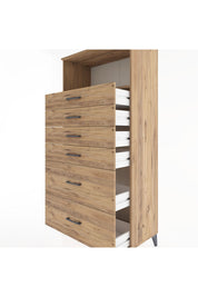 Hyperion Dolap Tek Raflı 6 Çekmeceli 88x44x182 - S57M045V9B