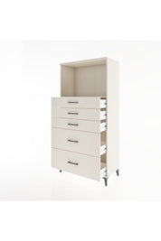 Hyperion Dolap Tek Raflı 5 Çekmeceli 88x44x182 - S57M046V1B
