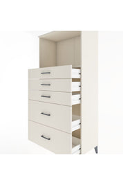 Hyperion Dolap Tek Raflı 5 Çekmeceli 88x44x182 - S57M046V1B
